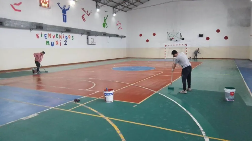 Continúan las mejoras del Gimnasio N° 2