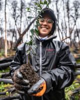 Plantaron más de mil árboles nativos en sitios afectados por incendios