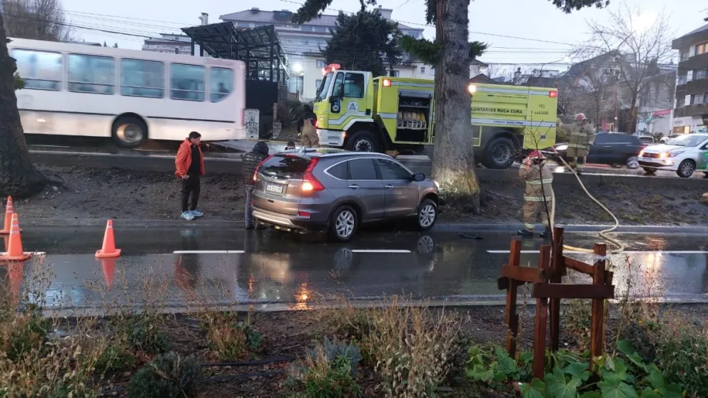 Conductor herido al colisionar contra un árbol en Costanera