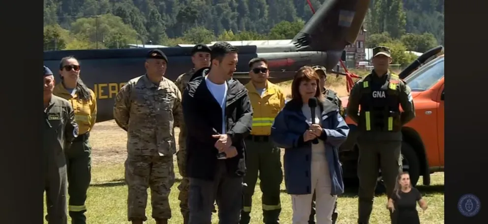 Bullrich llegó a El Bolsón y anunció la creación de una Agencia Federal de Emergencias