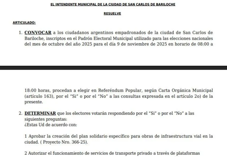 La resolución presentada este lunes 14-7 por el intendente Cortés. La resolución presentada este lunes 14-7 por el intendente Cortés.