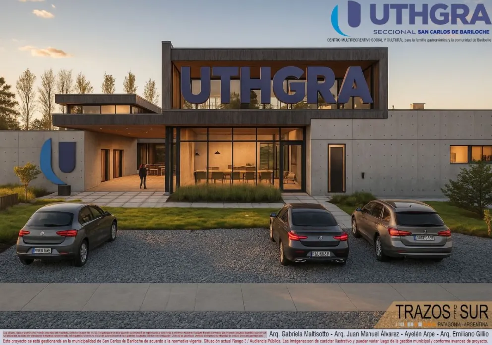 Así se verá el futuro complejo de la UTHGRA Bariloche, según el proyecto.