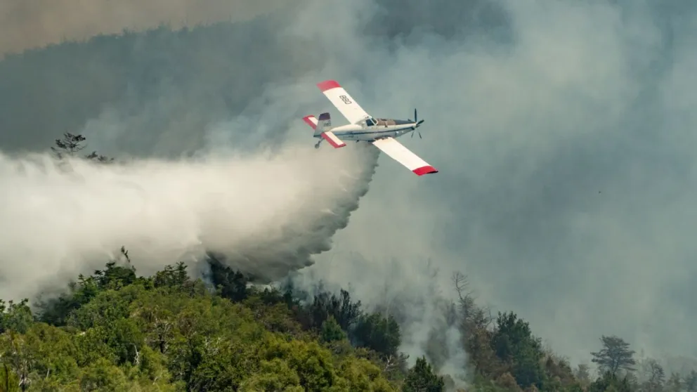 Los incendios forestales jaquean a la región cordillerana patagónica.