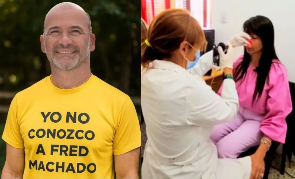 Juan Martín despegado de Fred Machado y Villaverde en su presunto narcotest.