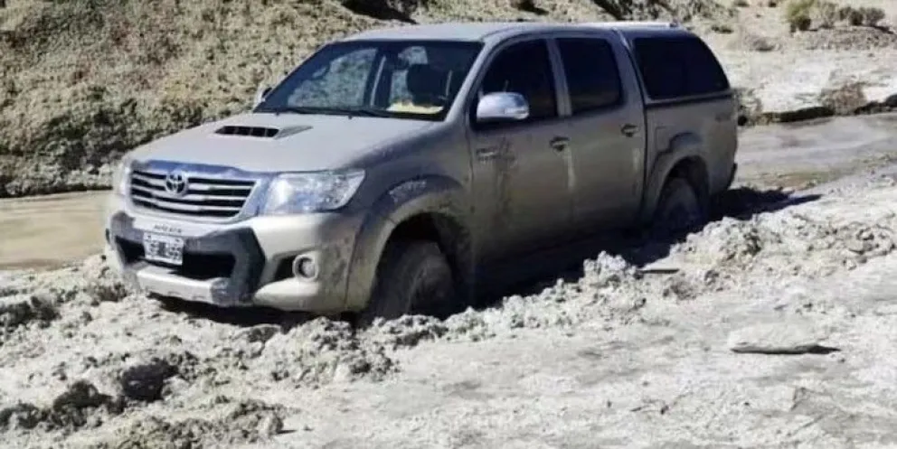 La camioneta fue encontrada encajada y cerrada con llave desde afuera