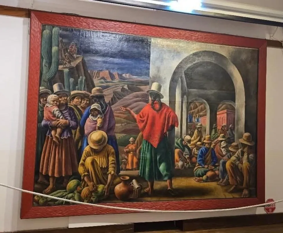 "Jujuy", de Antonio Berni, una de las pinturas expuestas en la Sala Chonek
