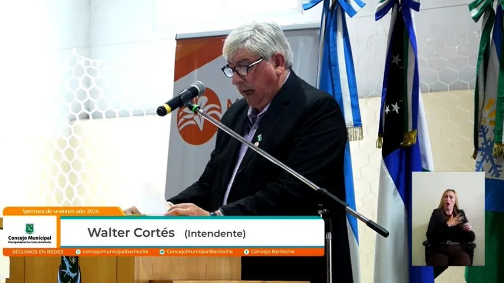 El Intendente en la apertura de sesiones (captura de video)