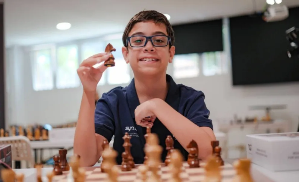 Faustino Oro, el joven ajedrecista será uno de los invitados del Foro Llao Llao