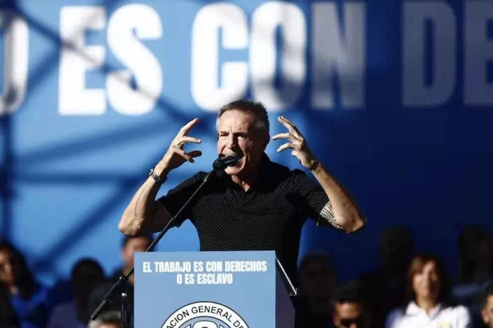Jorge Sola en el acto de este jueves: una de las voces que pide el paro