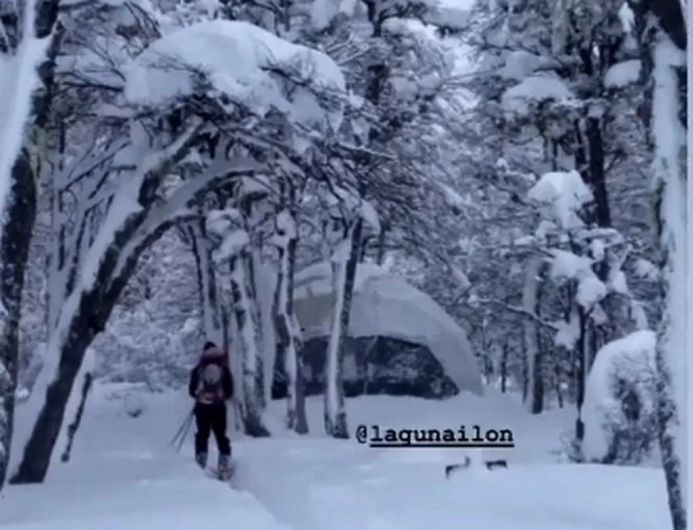 Refugio de Laguna Ilón en invierno (captura de video, imagen ilustrativa)