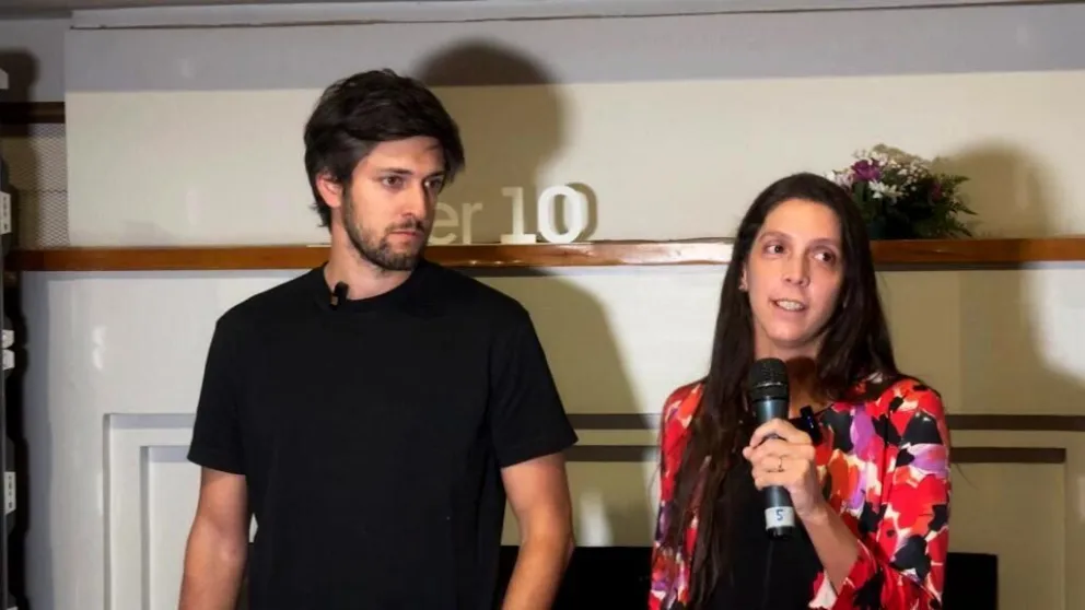 La máxima ejecutiva de Uber Argentina, María Elisa Frías, junto al titular de Uber Eats, Juan Martín Capellini